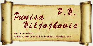 Puniša Miljojković vizit kartica